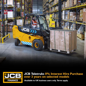 JCB Teletruk 0% interest offer available at TC Harrison JCB