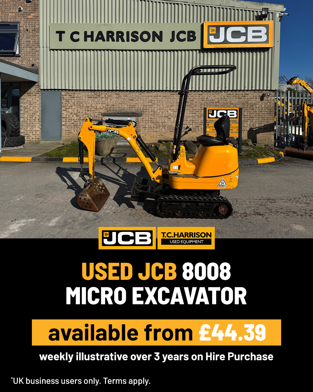 JCB 8008 Micro Used JCB Finance Offer over 3 Years
